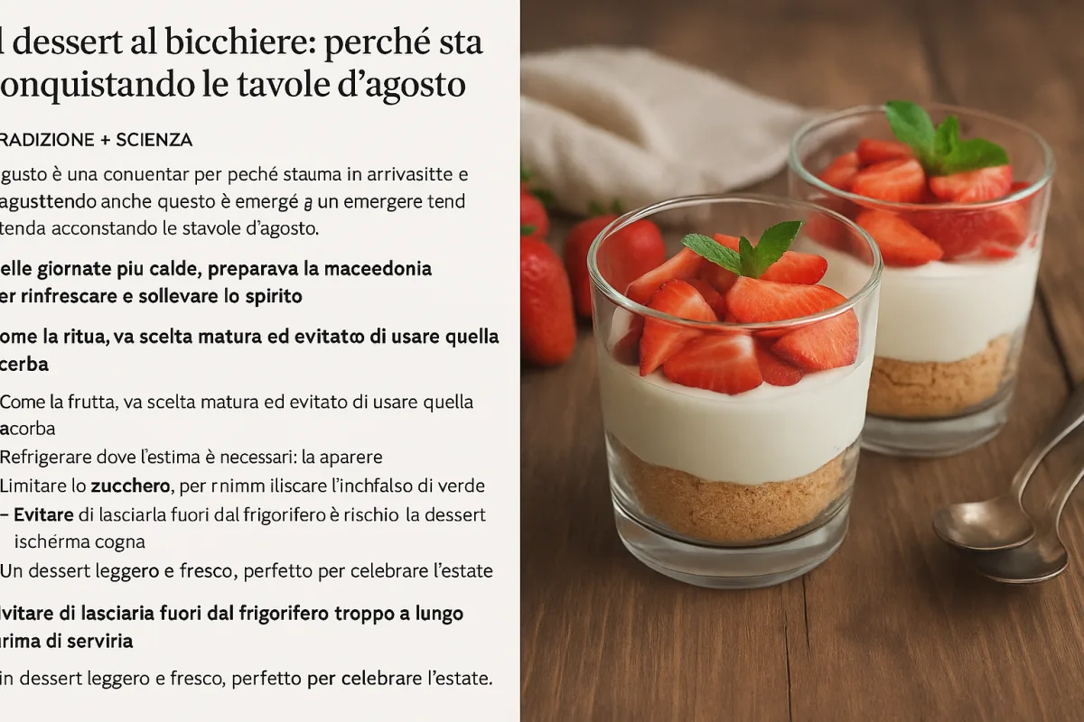 Il dessert al bicchiere: perché sta conquistando le tavole d'agosto