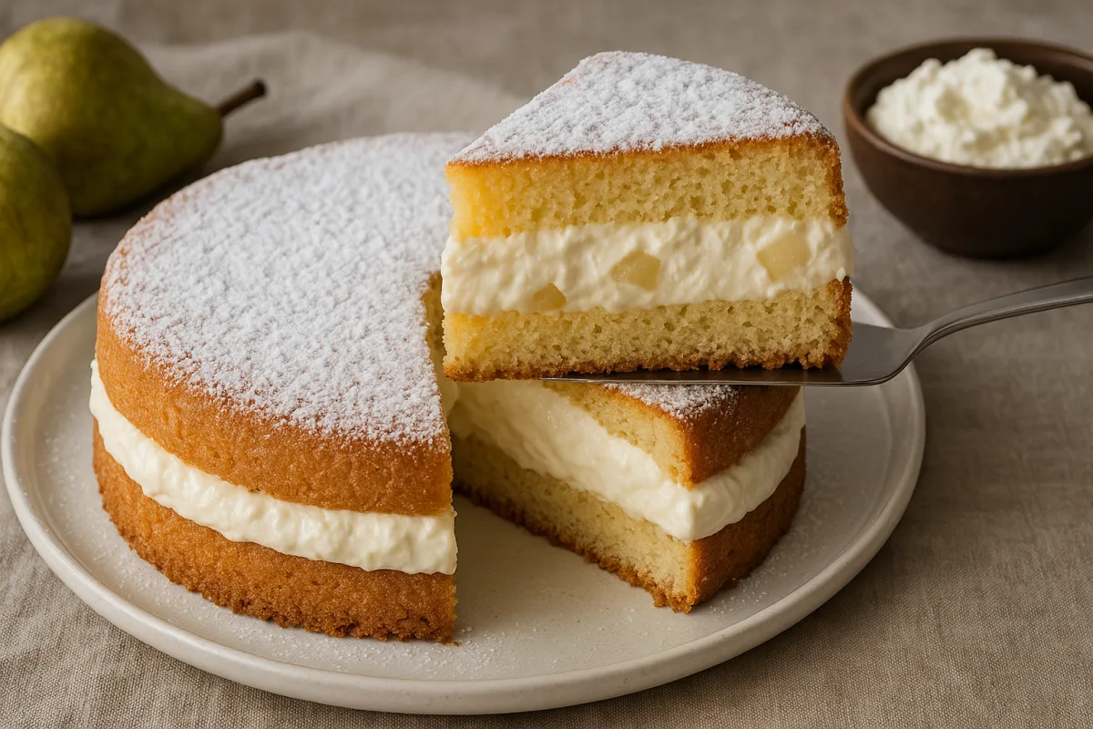 Torta ricotta e pere soffice: la tecnica per una crema che non cola mai