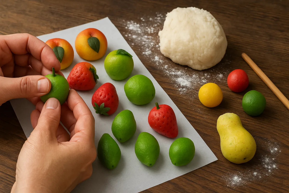 Pasta di mandorle siciliana: il trucco per modellare dolcetti dai colori vivaci senza romperli in cottura