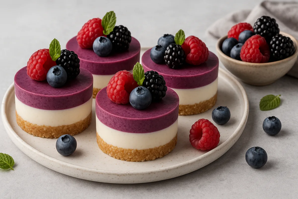 Mini cheesecake ai frutti di bosco senza cottura: la soluzione per uno stacco netto tra strati