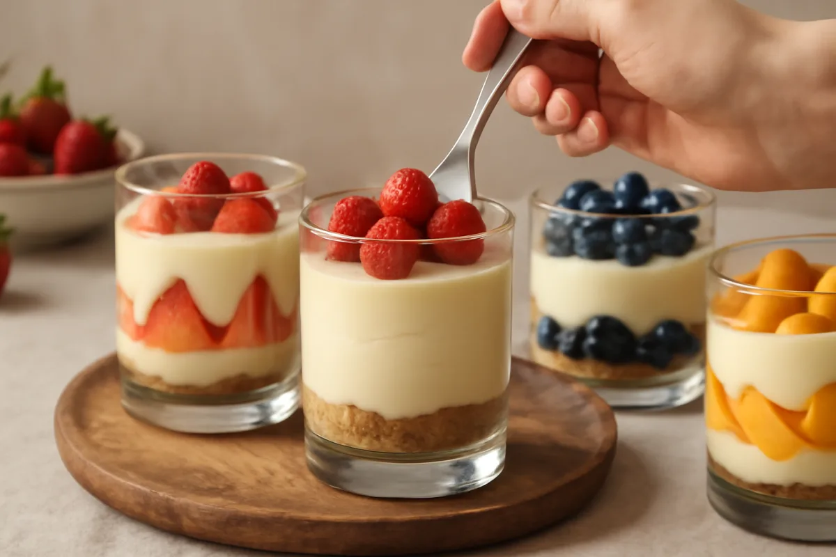 Dolci al bicchiere con crema e frutta: lo spessore dello strato che non cede