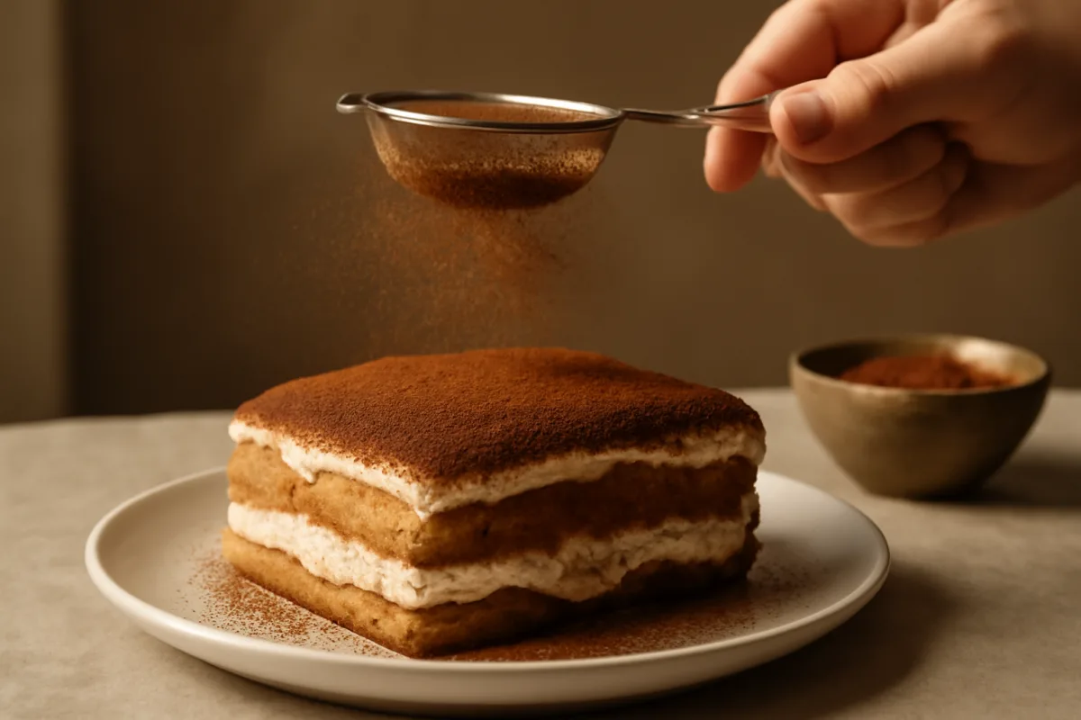 Cacao in polvere sul tiramisù: il momento esatto in cui setacciarlo fa la differenza